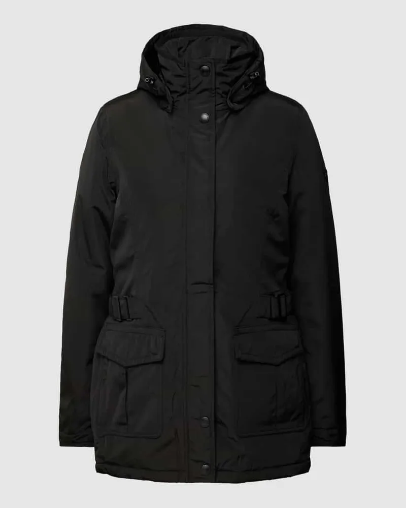 Wellensteyn Shaped Fit Parka mit Label-Applikation Modell 'ARUBA Black