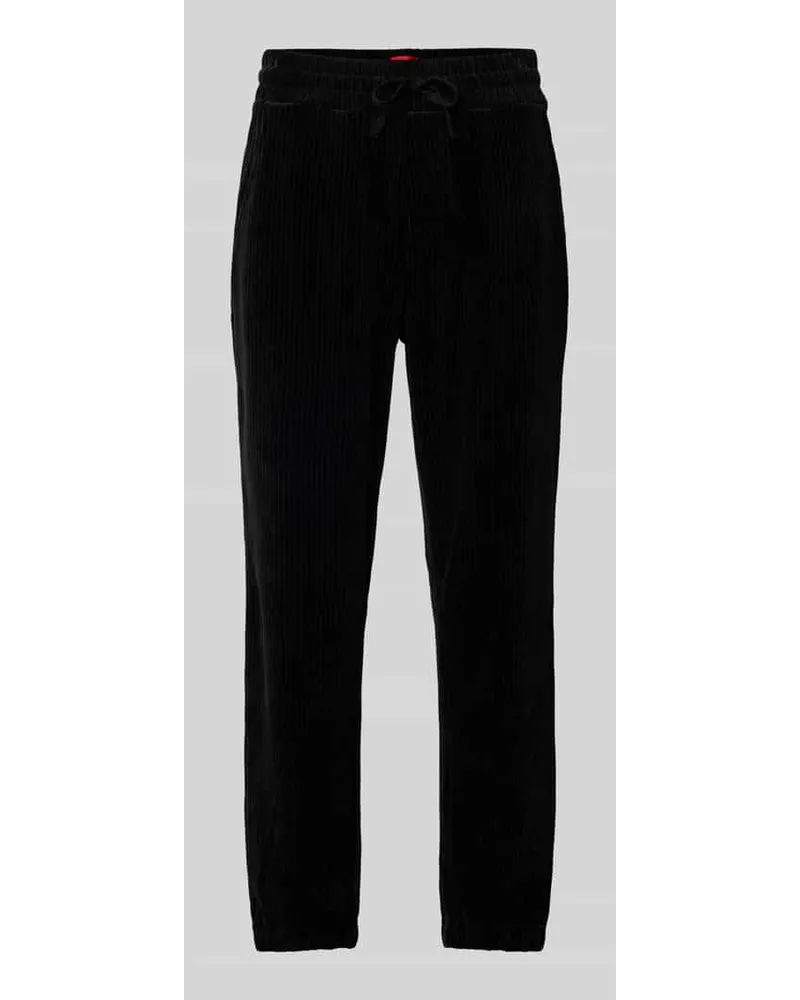 HUGO BOSS Sweatpants mit Rippenstruktur Black