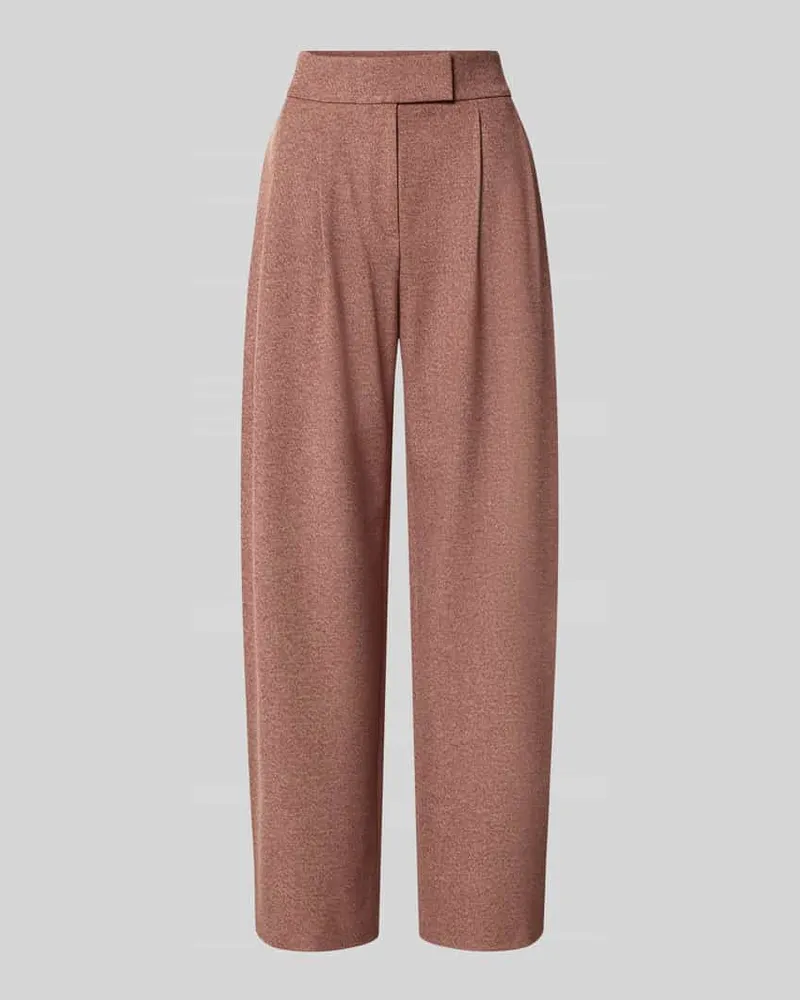 HUGO BOSS Barrel Leg Hose mit Viskose-Anteil Modell 'HOLITTA Mittelbraun