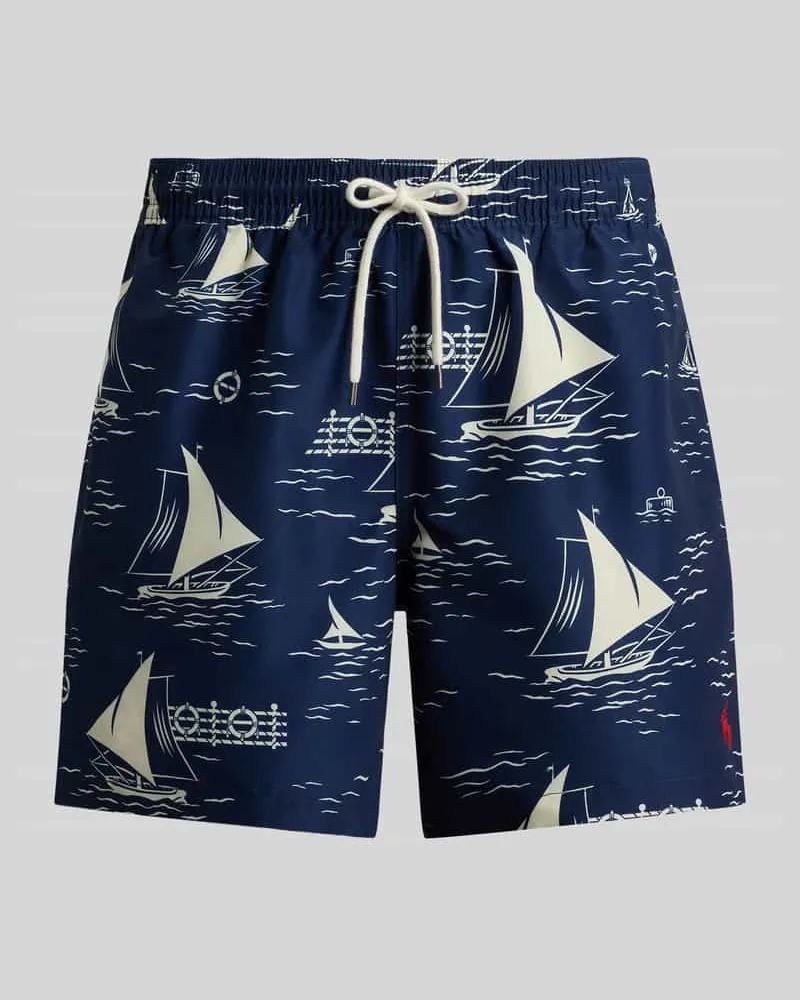 Ralph Lauren Badeshorts mit Logo-Stitching Marine