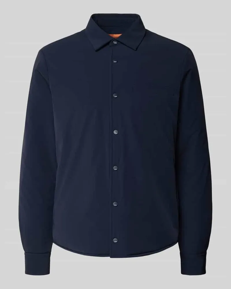 CRUNA Hemdjacke mit Druckknopfleiste Modell 'Grenoble Marine