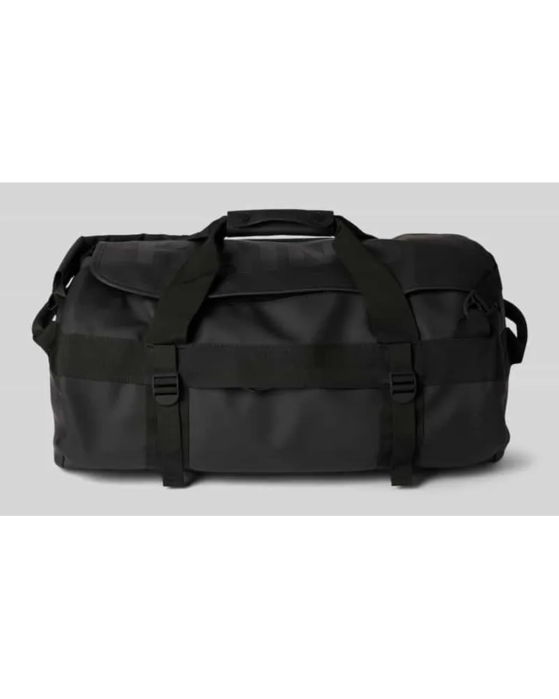 RAINS Duffle Bag mit Label-Schriftzug Modell 'Texel Black