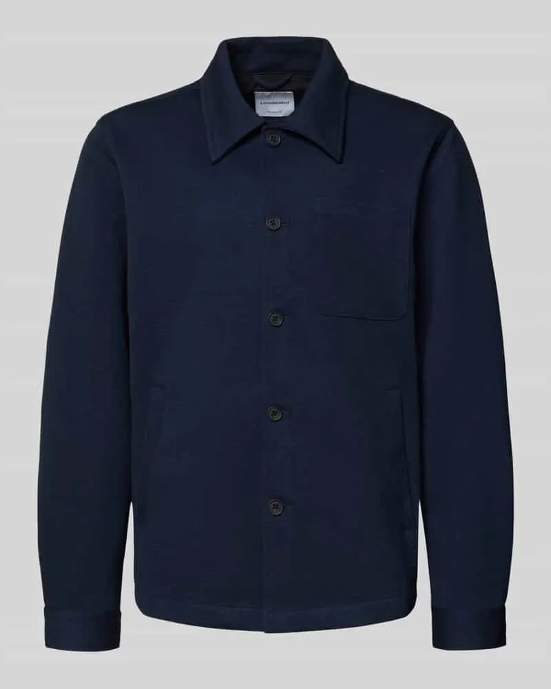 Lindbergh Hemdjacke mit Knopfleiste Marine