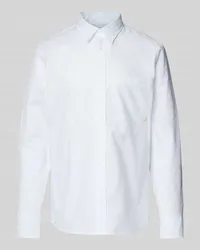 Calvin Klein Regular Fit Freizeithemd mit Kentkragen Modell 'OXFORD Weiss