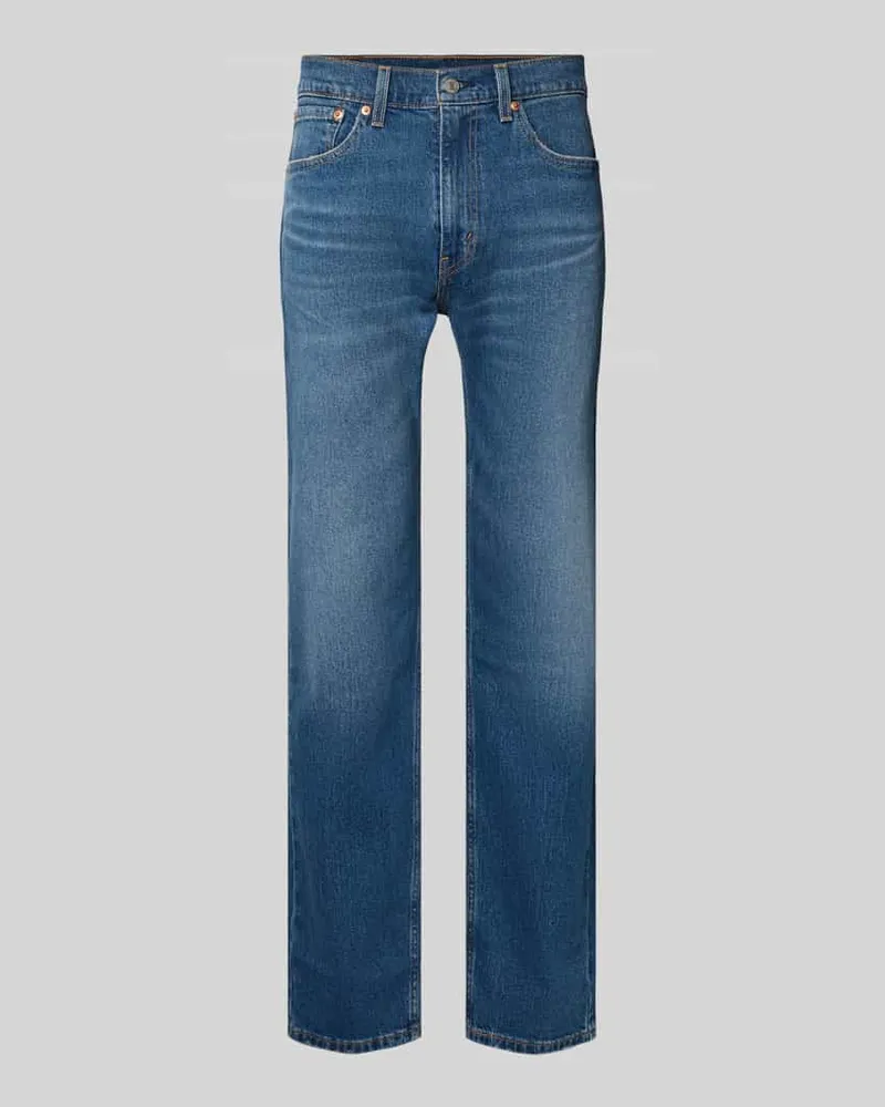 Levi's Regular Fit Jeans mit Eingrifftaschen Modell '505 Dunkelblau