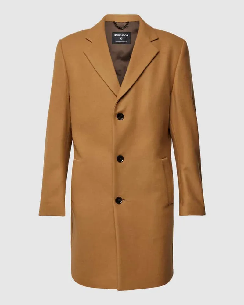 Strellson Wollmantel aus Baumwoll-Mix mit Kaschmir-Anteil Modell 'ADRIA Beige