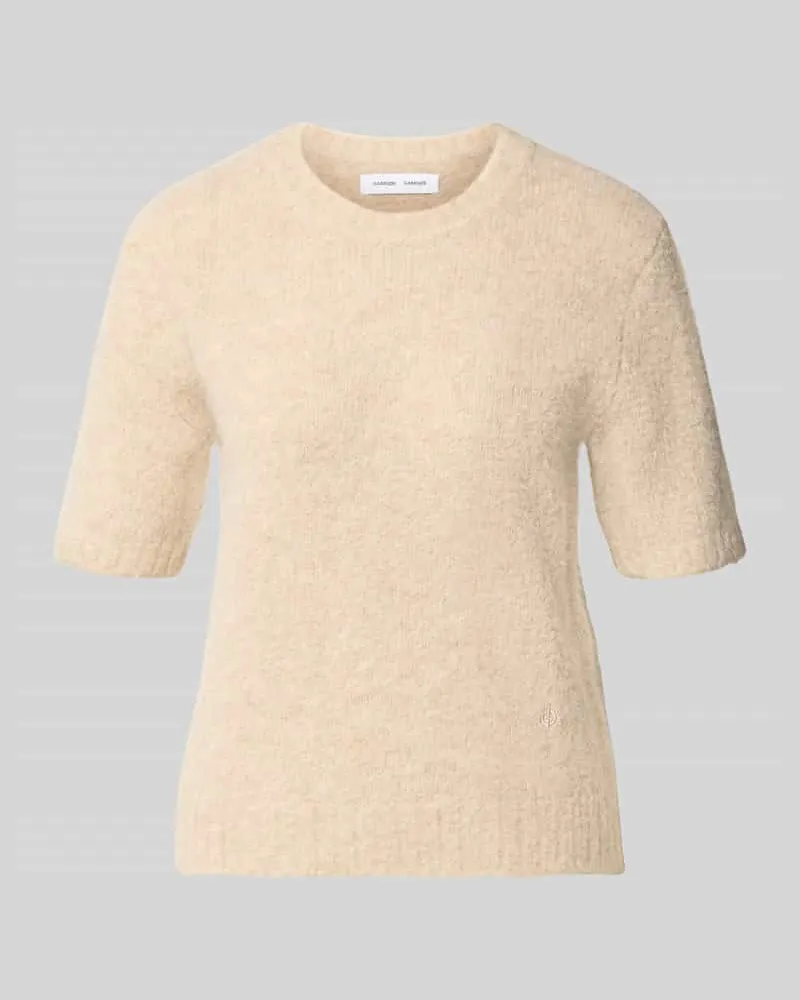 Samsøe & Samsøe Strickshirt mit Rundhalsausschnitt Modell 'JEANNE Sand