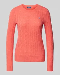 Ralph Lauren Pullover mit Zopfmuster Modell 'JULIANNA Koralle