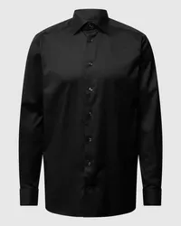 Eton Regular Fit Business-Hemd aus Twill Black