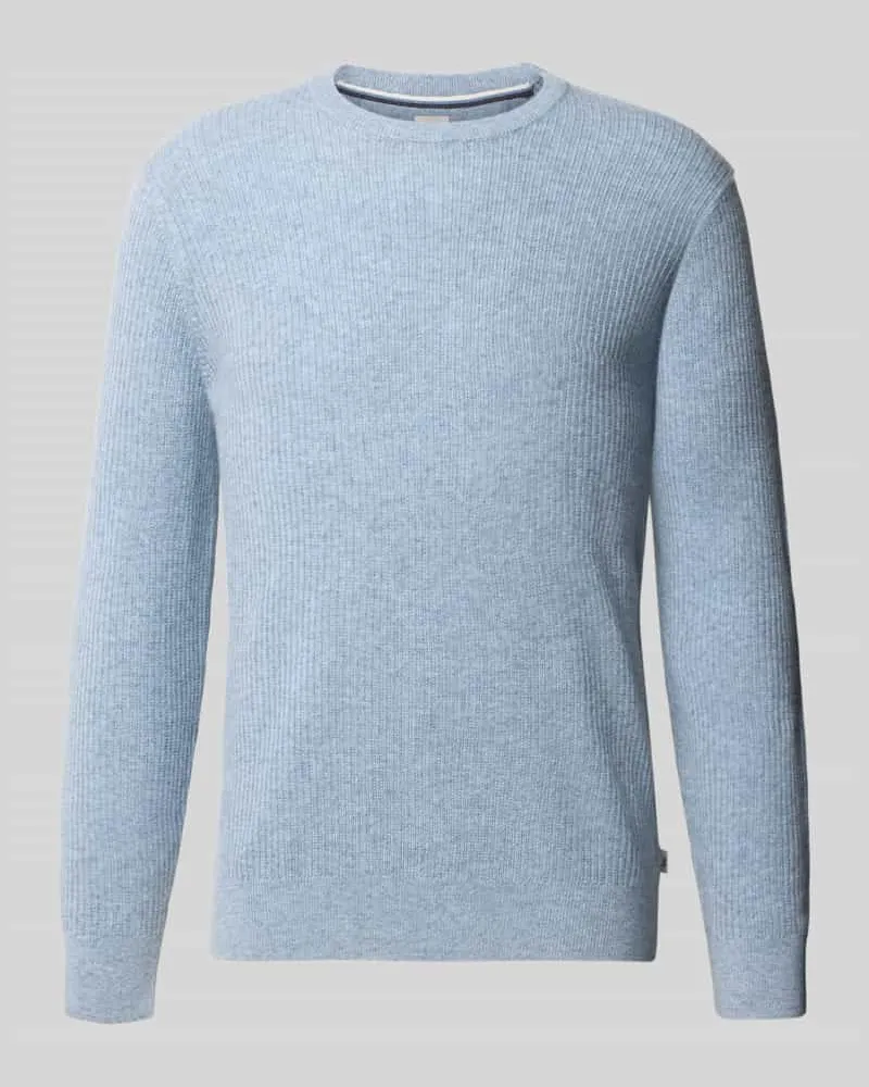 Brax Pullover aus Woll-Kaschmir-Mix Modell 'Rick Hellblau