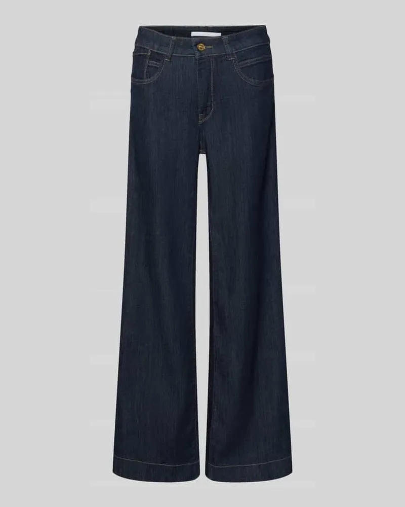 MAC Jeans Jeans mit weitem Bein Modell 'Palazzo Dunkelblau