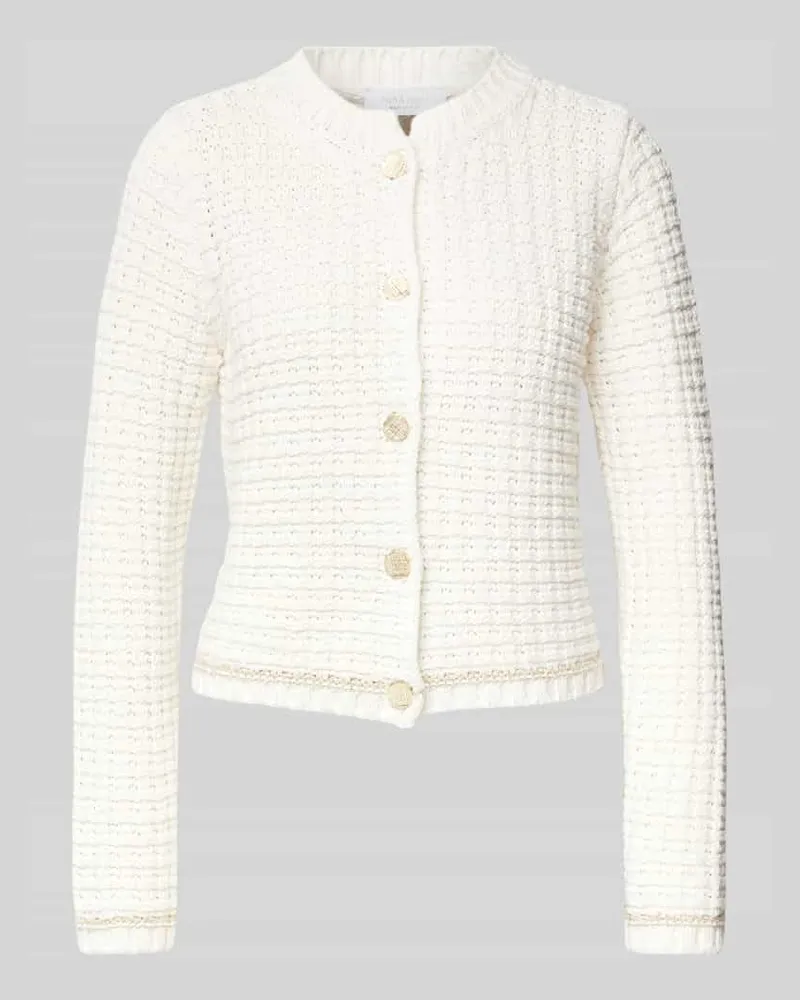 Rich&Royal Cardigan mit Strukturmuster Offwhite