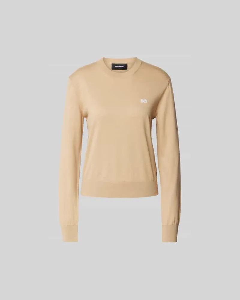 Dsquared2 Sweatshirt mit Label-Stitching Sand