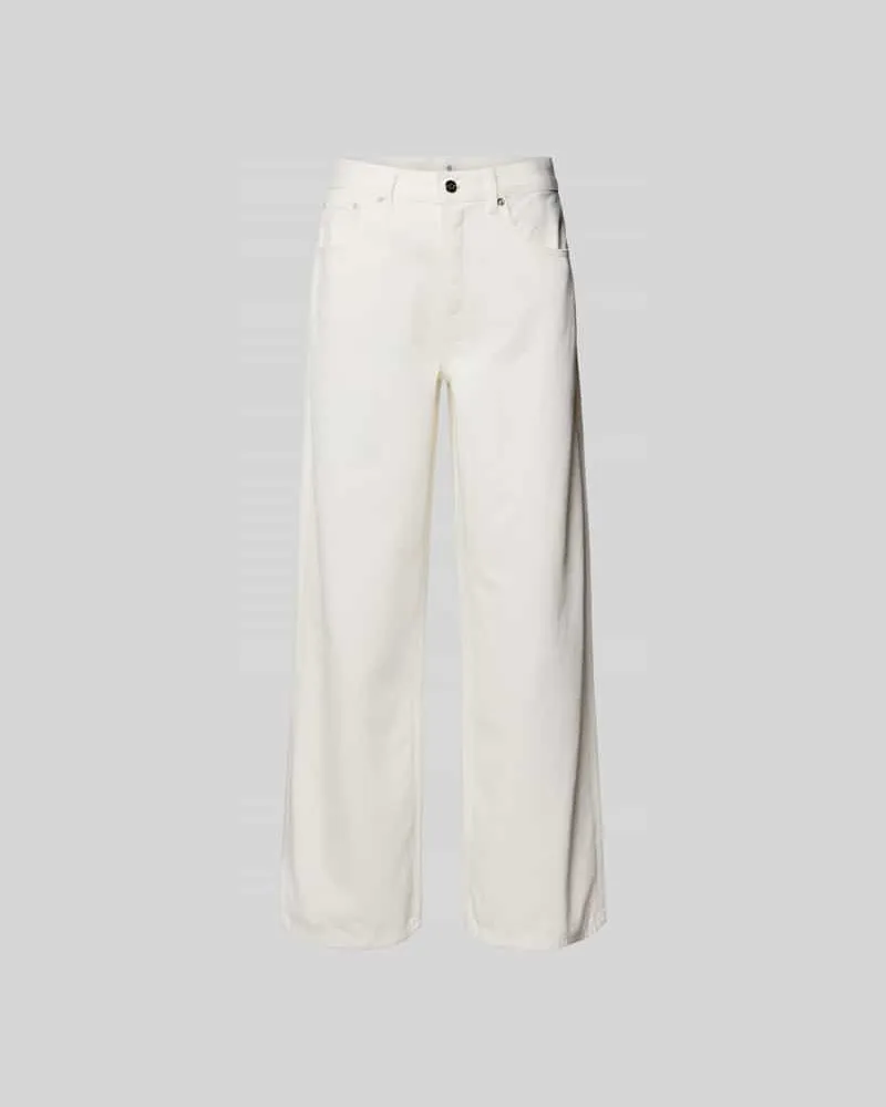 Anine Bing Wide Fit Jeans im 5-Pocket-Design Ecru