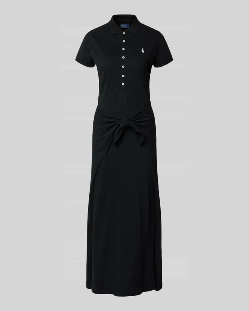 Ralph Lauren Regular Fit Freizeitkleid aus Baumwoll-Mix Black