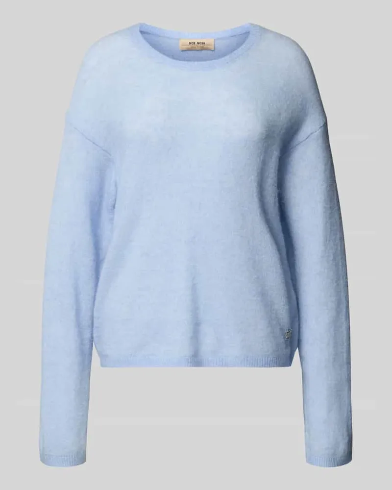 Mos Mosh Strickpullover mit Rundhalsausschnitt Modell 'Mape Hellblau