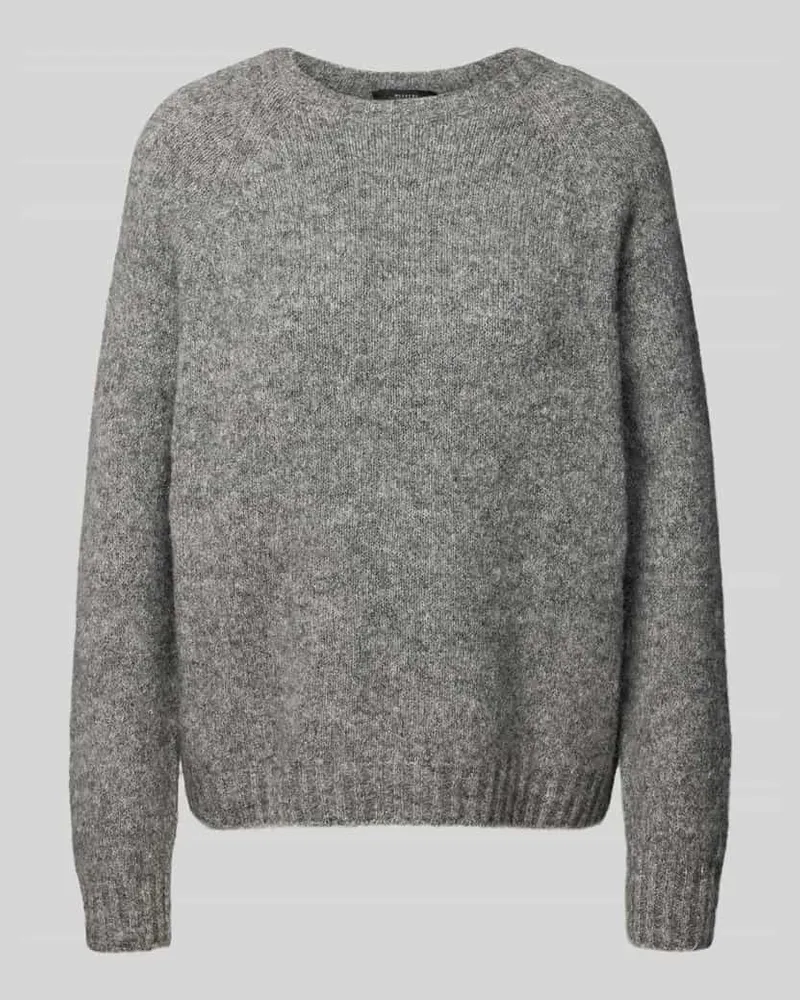 Max Mara Relaxed Fit Strickpullover aus Alpaka-Mix Modell 'GHIACCI Mittelgrau