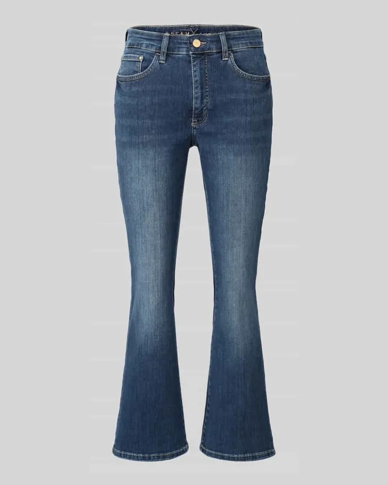 MAC Jeans Bootcut-Jeans aus Baumwoll-Mix in 7/8-Länge Dunkelblau