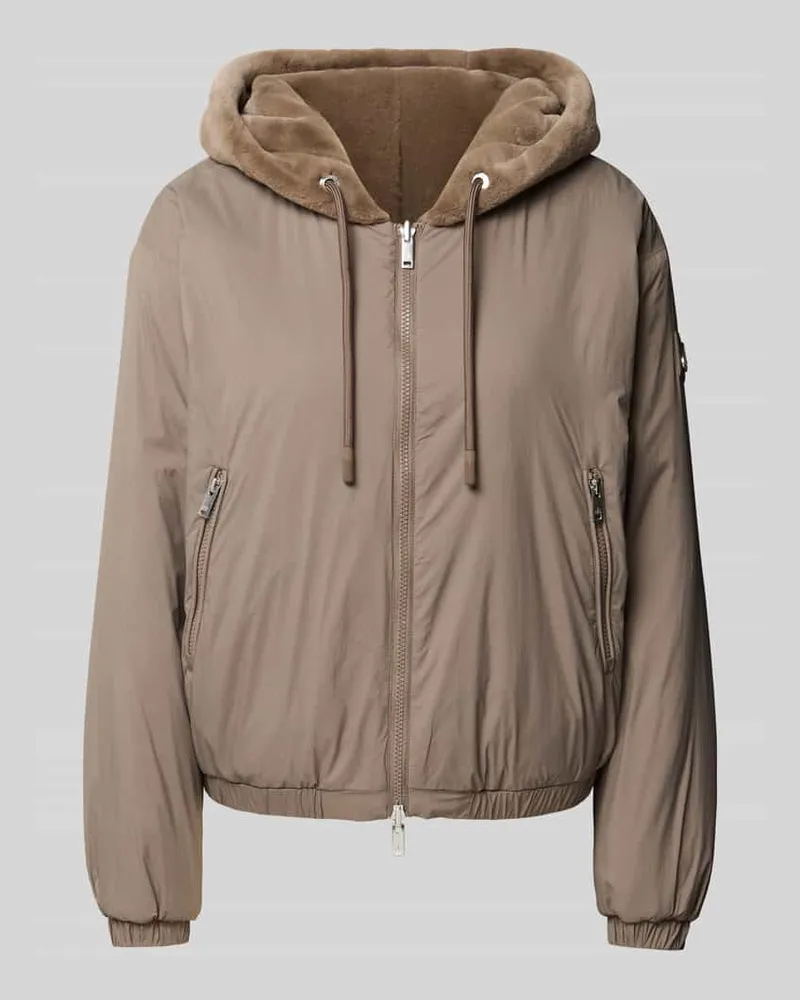 Moose Knuckles Wendejacke mit Zweiwege-Reißverschluss Mittelbraun