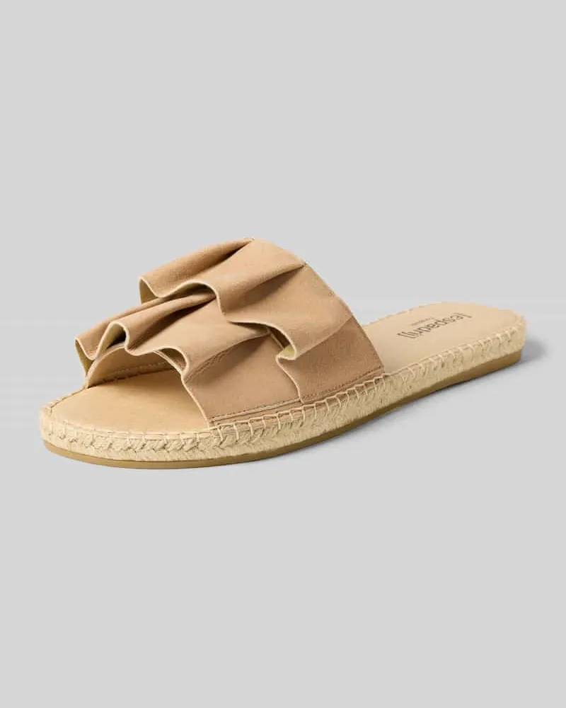 Espadrij Sandalette mit Volants Modell 'PLAGE VOLANT Beige