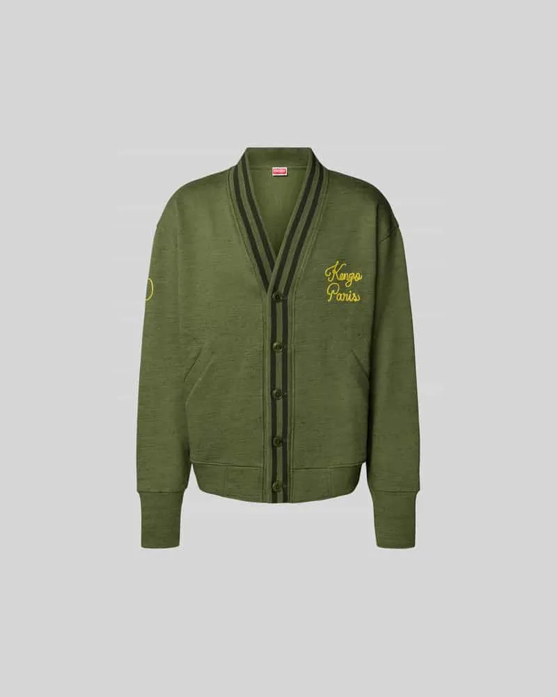 Kenzo Strickjacke mit Knopfleiste Khaki