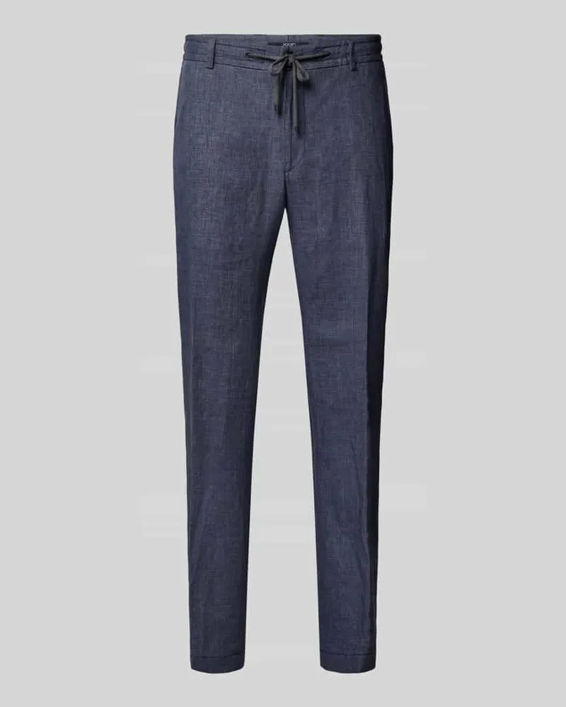 JOOP! Slim Fit Leinenhose mit elastischem Bund Modell 'Sake Marine