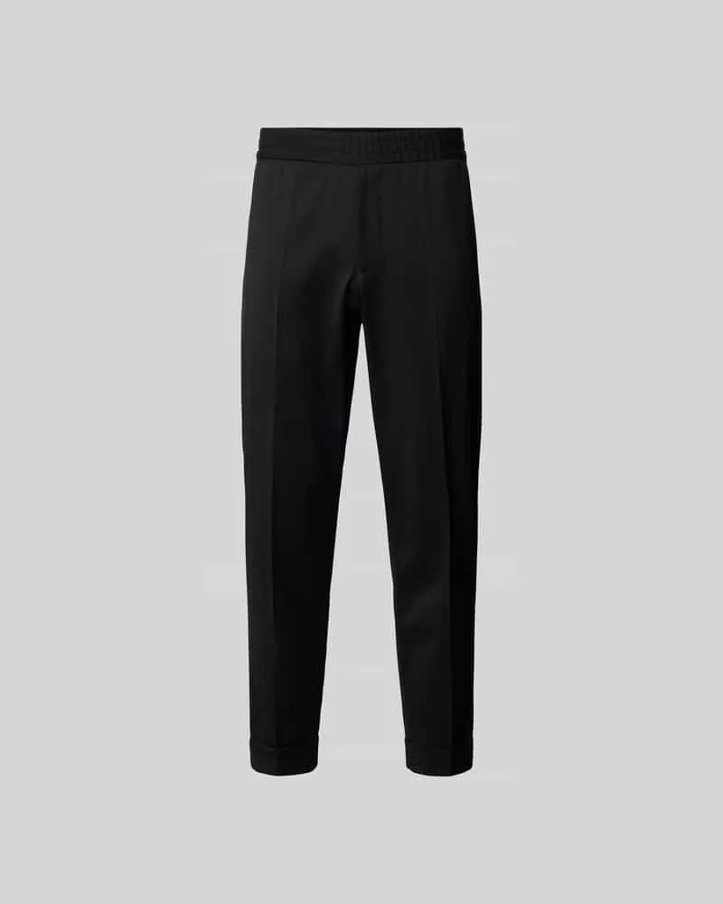 Filippa K Stoffhose mit elastischem Bund Black