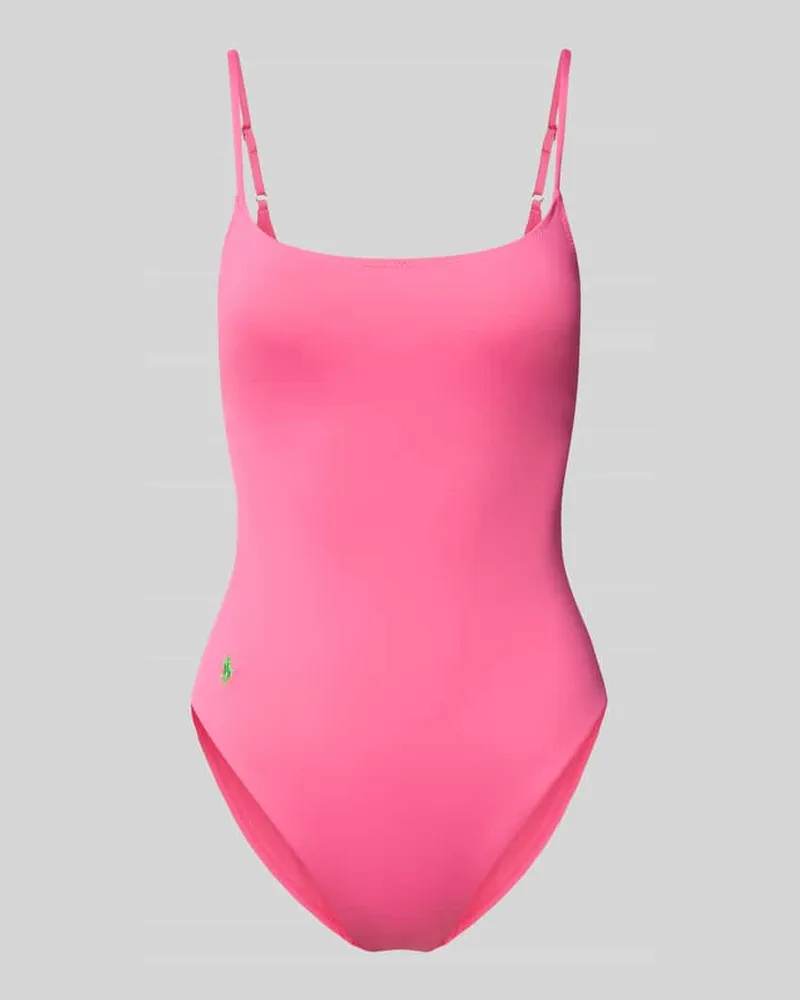 Ralph Lauren Badeanzug mit Logo-Stitching Pink