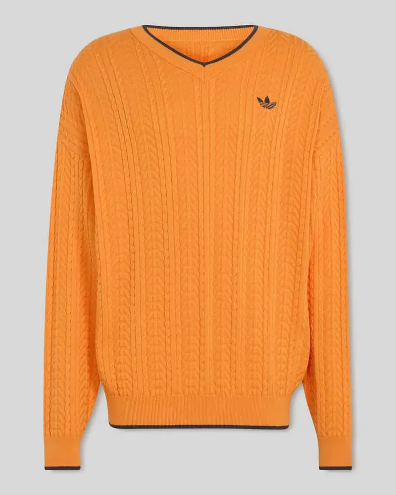 adidas Pullover mit Logo-Stitching Orange