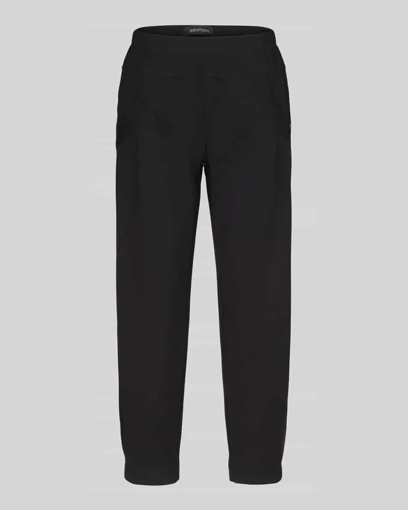 SteHmann Barrel Leg Hose mit angedeuteten Taschen Modell 'Rachell Black