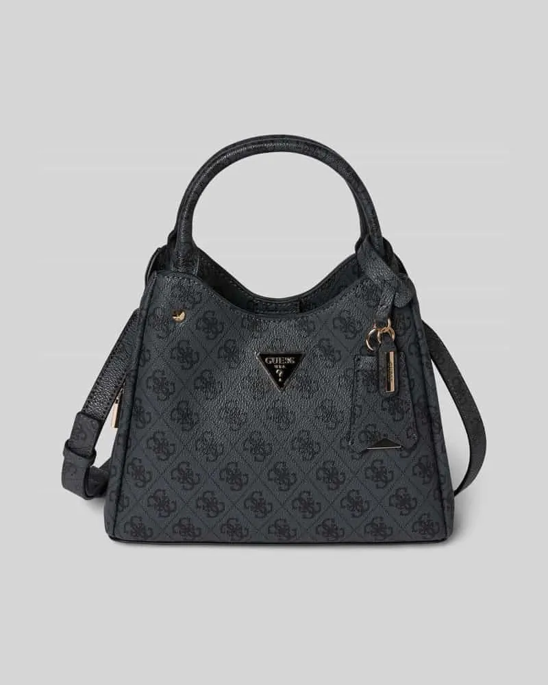 Guess Handtasche mit Logo-Muster Modell 'ECO MERIDIAN II Black