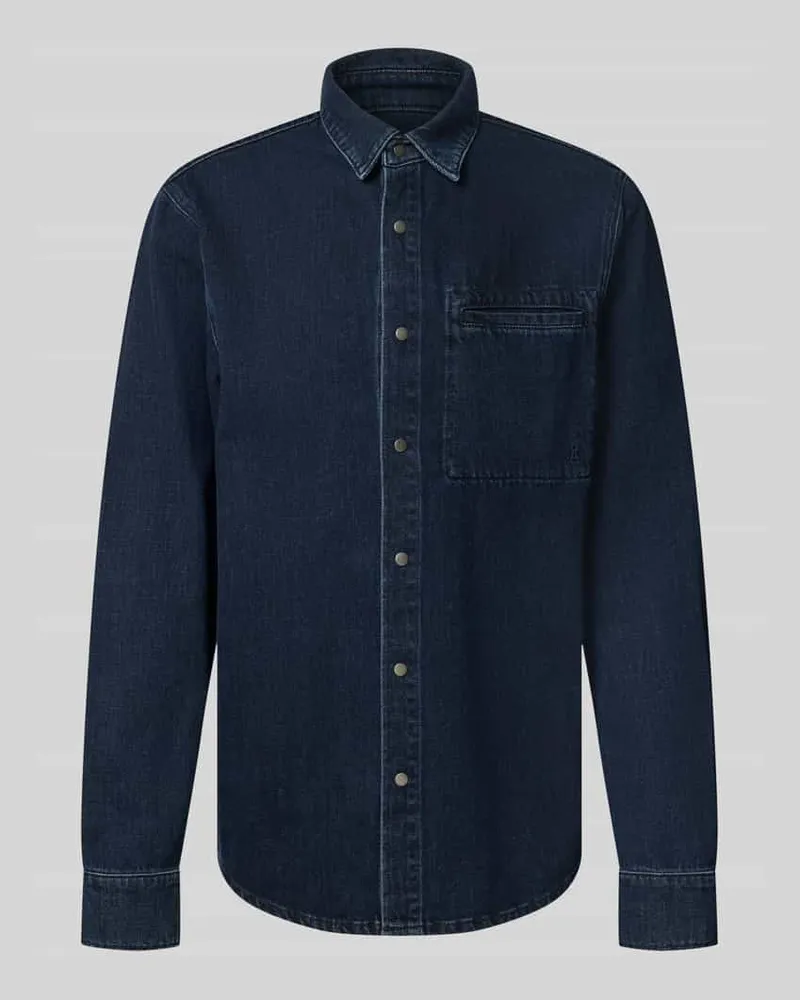 Armedangels Regular Fit Freizeithemd aus reiner Baumwolle Modell 'WELT Dunkelblau