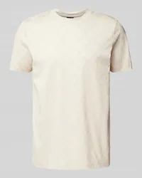 JOOP! T-Shirt mit Allover-Label-Print Modell 'Panos Offwhite