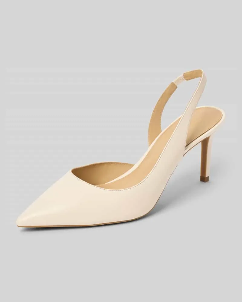 Michael Kors Lederpumps mit Fesselriemen Modell 'ALINA Offwhite