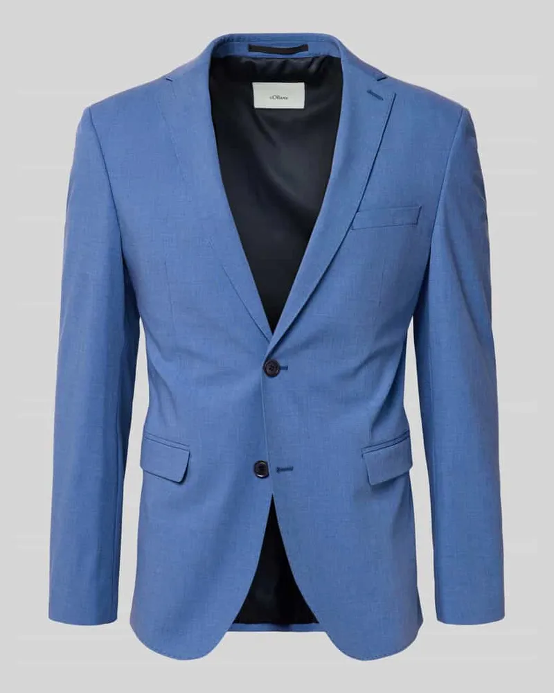 S.Oliver Slim Fit Anzugsakko mit Viskose-Anteil Blau