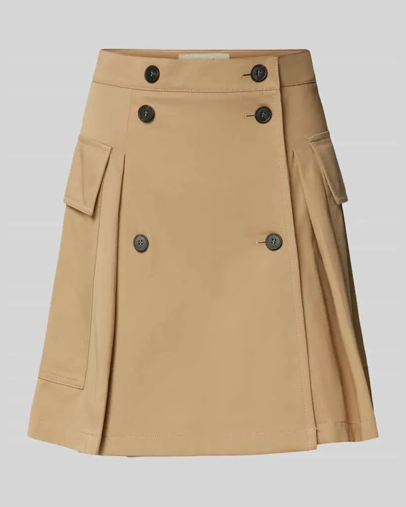 Max Mara Minirock mit Cargotaschen Modell 'ZEBIO Beige