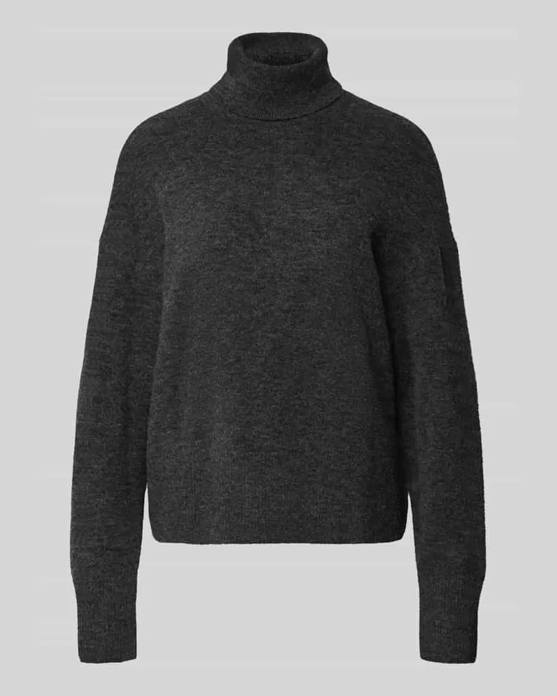 Marc O'Polo Regular Fit Rollkragenpullover aus Schurwoll-Mix Anthrazit