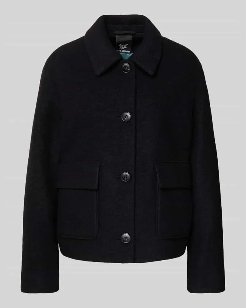 Fuchs Schmitt Wolljacke mit Umlegekragen Black