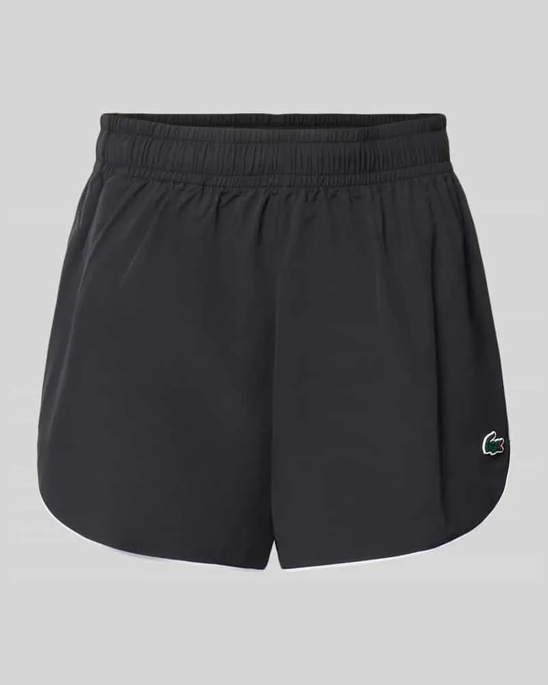 Lacoste Regular Fit Sportshorts mit elastischem Bund Black