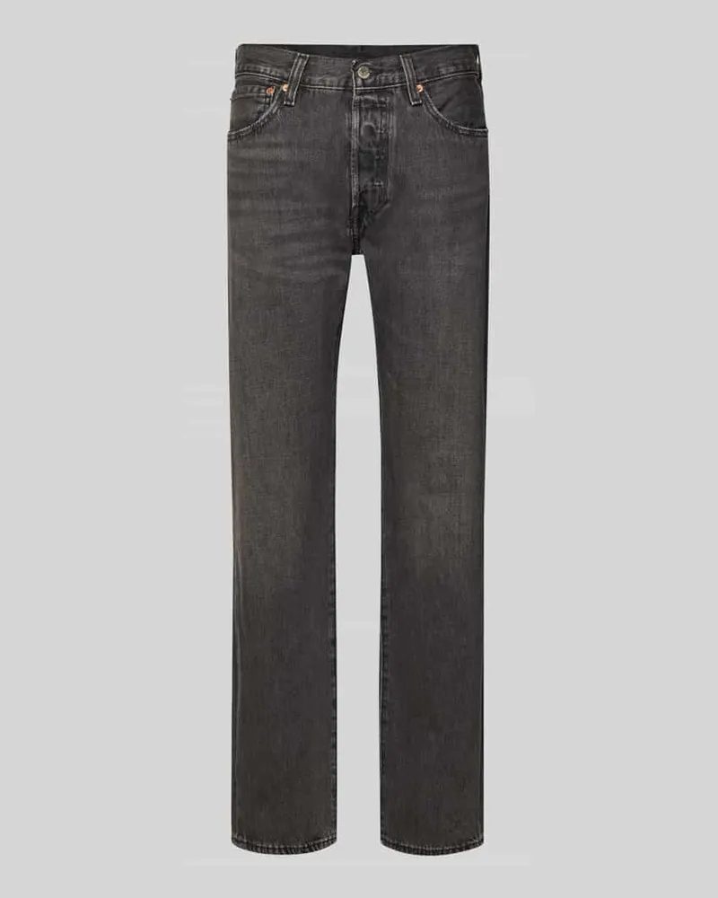 Levi's Regular Fit Jeans mit Eingrifftaschen Modell '501 Dunkelgrau
