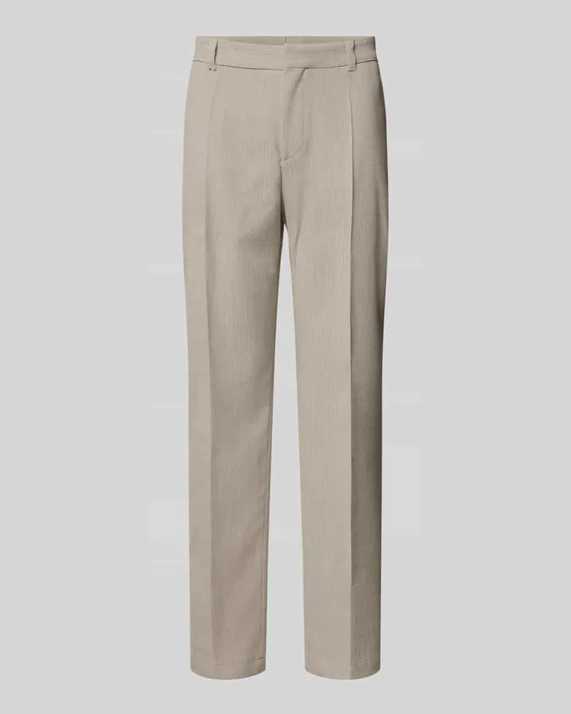 HUGO BOSS Tapered Fit Chino mit Bügelfalten Modell 'Genius Beige