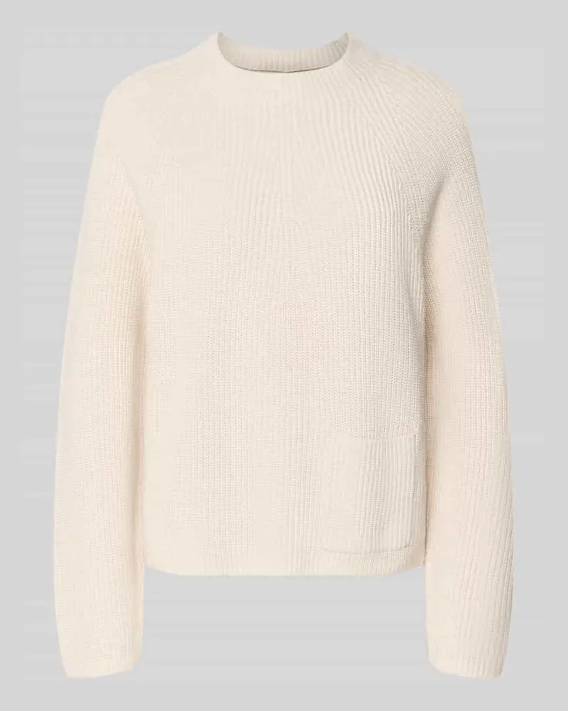 Oui  Regular Fit Pullover aus reiner Baumwolle Modell 'Riya Weiss