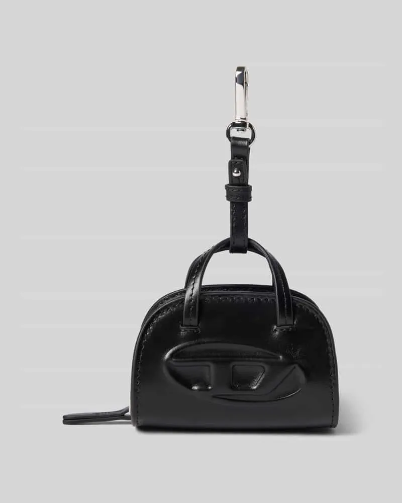 Diesel Schlüsselanhänger mit Label-Prägung Black