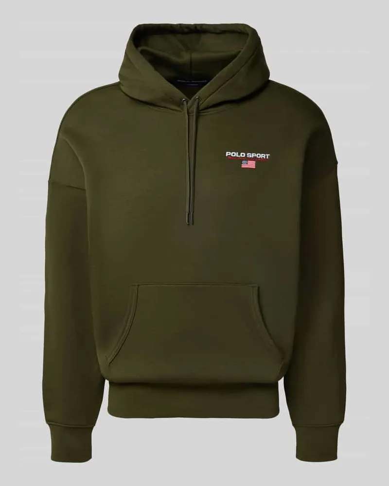 Ralph Lauren Hoodie mit Label-Stitching Oliv