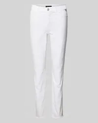 Marc Cain Slim Fit Jeans in unifarbenem Design Weiss