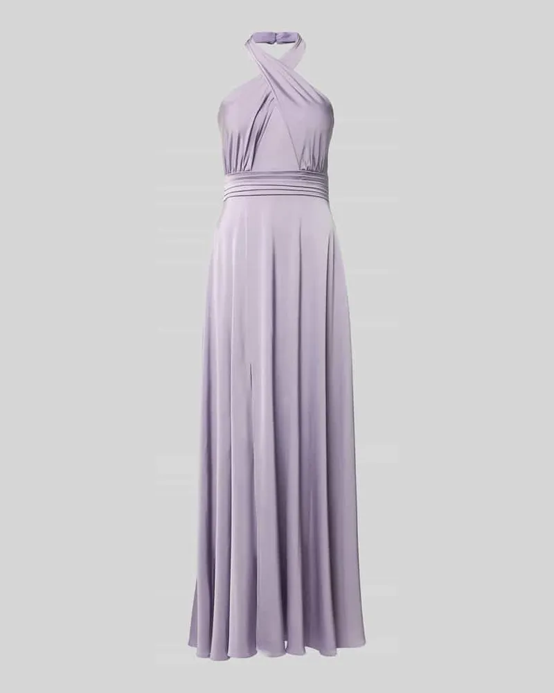 Laona Abendkleid aus Satin mit gelegten Falten Flieder