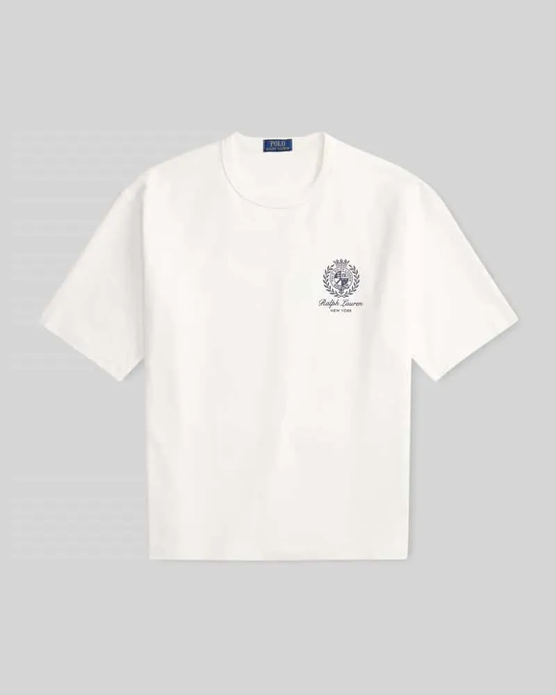 Ralph Lauren Regular Fit T-Shirt aus reiner Baumwolle Weiss