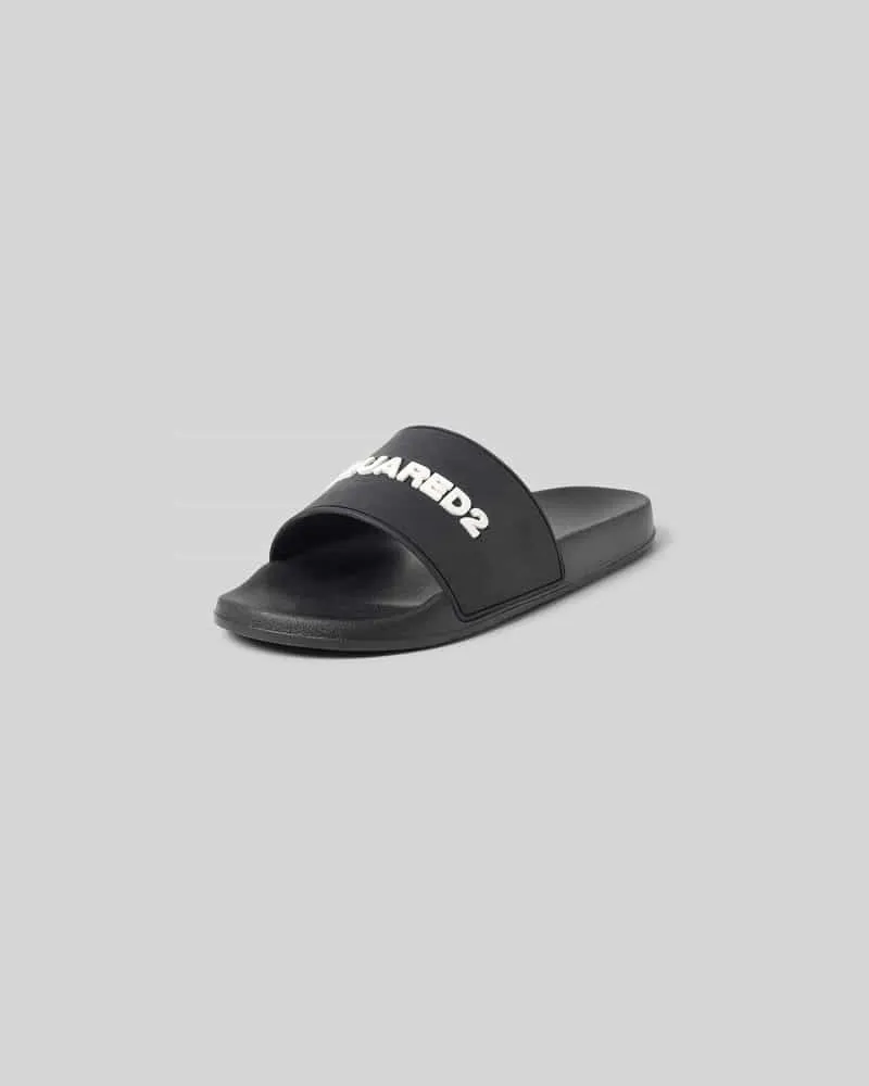 Dsquared2 Slides mit Label-Detail Black