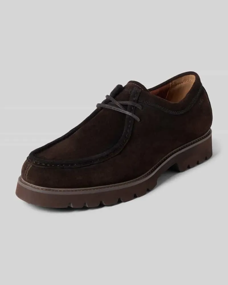 Tamaris Schnürschuhe aus echtem Rindsleder Dunkelbraun