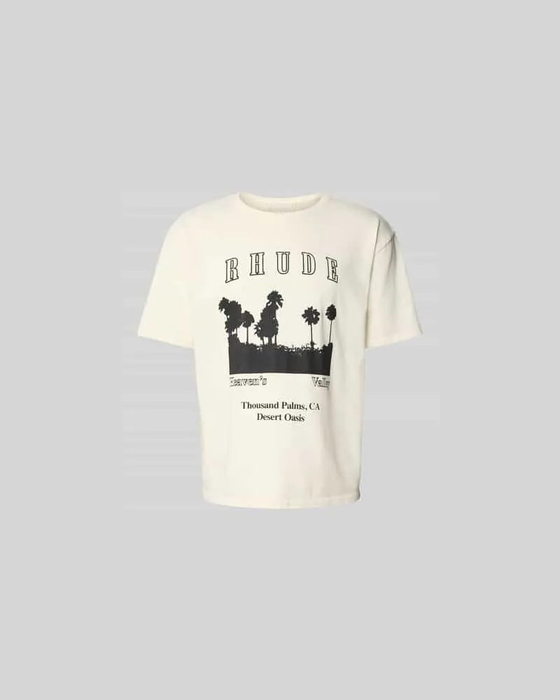 RHUDE T-Shirt mit Label-Print Offwhite